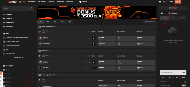 ggbet sign up overview