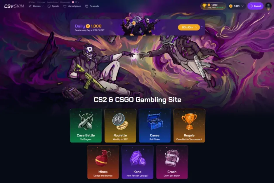 cs2skin.com overview